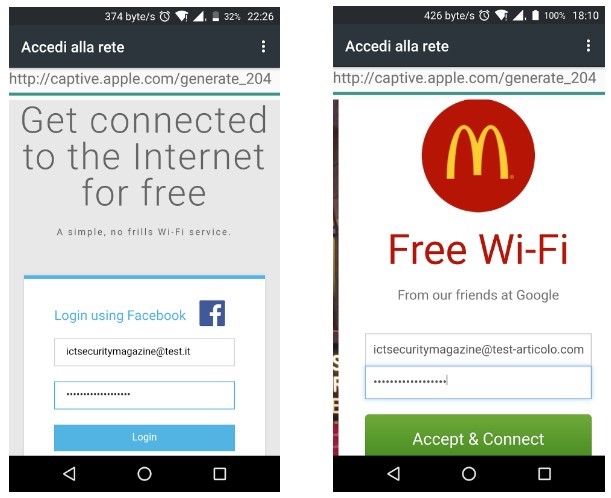 Hotspot WiFi controllato